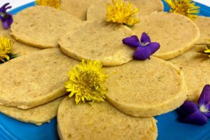 Honey Dandelion Shortbread (‘Sunshine’) Cookies
