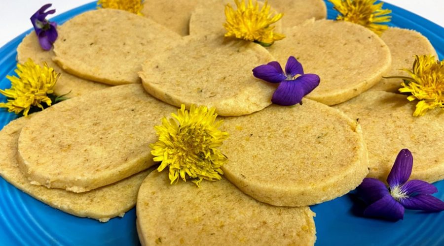 Honey Dandelion Shortbread (‘Sunshine’) Cookies